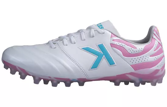 Футбольные бутсы серии Yi унисекс с низким верхом белые/розовые Kelme