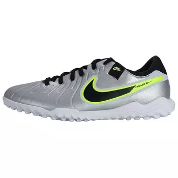 Футбольные бутсы Tiempo Legend 10 унисекс с низким верхом, серебристо-черный Nike