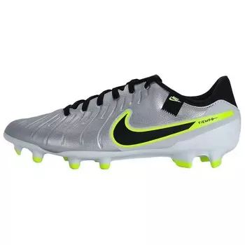Футбольные бутсы Tiempo Legend 10 унисекс с низким верхом, серебристо-черный Nike