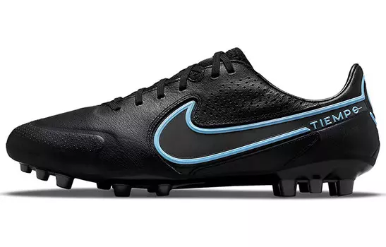 Футбольные бутсы Tiempo Legend 9 мужские низкие черные/синие Nike