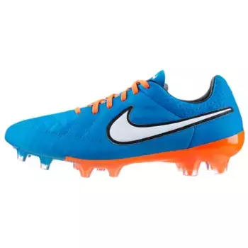 Футбольные бутсы Tiempo Legend V Fg унисекс с низким верхом синего и оранжевого цвета Nike