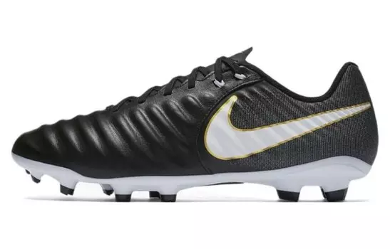 Футбольные бутсы Tiempo Ligera 6 мужские низкие черные/белые/золотые Nike