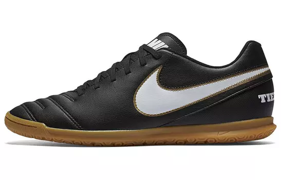 Футбольные бутсы TiempoX Rio 3 мужские низкие черные/коричневые/белые Nike