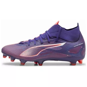 Футбольные бутсы Ultra 5 женские, среднего размера, цвет Lapis Lazuli Blue - White - Sunset Glow Puma