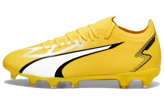 Футбольные бутсы Ultra Match мужские с низким верхом желтые Puma