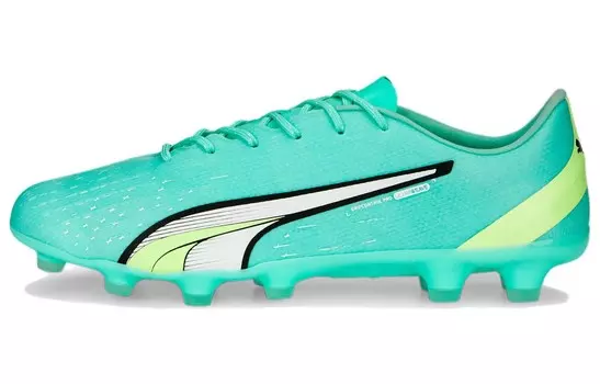 Футбольные бутсы Ultra Pro мужские с низким верхом зеленые/белые Puma
