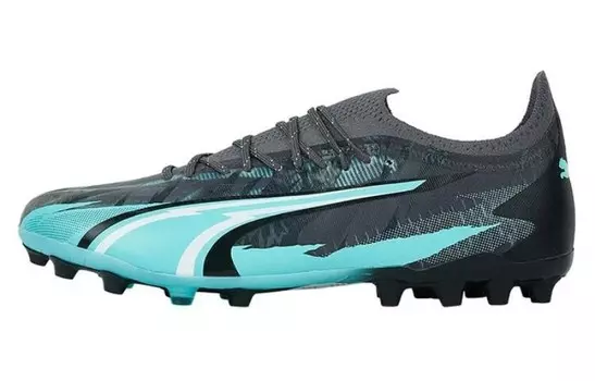 Футбольные бутсы Ultra Ultimate унисекс с низким верхом, черный/синий Puma