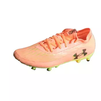 Футбольные бутсы унисекс низкие розовые зеленые Under Armour