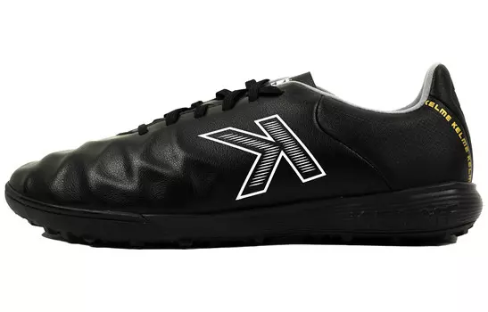 Футбольные бутсы унисекс с низким верхом, черные/золотые Kelme
