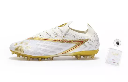 Футбольные бутсы унисекс с низким верхом белые/золотые Kelme