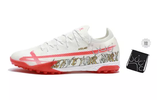 Футбольные бутсы унисекс с низким верхом белые/красные Kelme