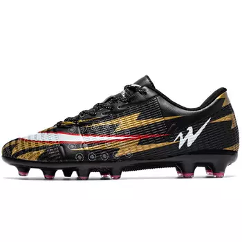 Футбольные бутсы унисекс с низким верхом золотого цвета Double Star 88, цвет Black gold spikes