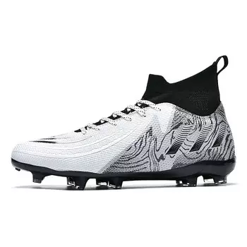 Футбольные бутсы унисекс с высоким верхом Kuding, черный/белый