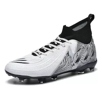 Футбольные бутсы унисекс с высоким верхом Kuding, синий/розовый