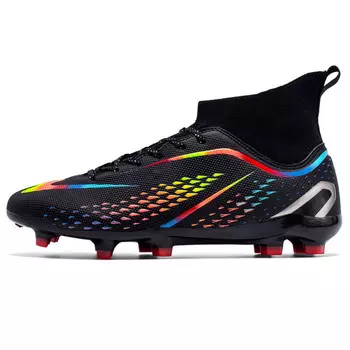 Футбольные бутсы унисекс с высоким верхом многоцветные Double Star 88, цвет Dazzle Black