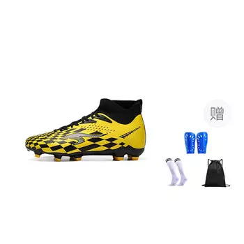 Футбольные бутсы унисекс с высоким верхом Sunais, цвет 8060 Black/Yellow - Studded