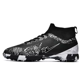 Футбольные бутсы унисекс высокие серый Double Star 88