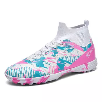 Футбольные бутсы унисекс высокие синий Double Star 88