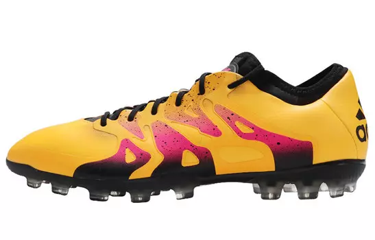 Футбольные бутсы X15.1 мужские низкие желтые/фиолетовые/черные Adidas