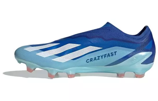 Футбольные бутсы X Crazyfast.1 унисекс с низким верхом, белые/королевские/зеленые Adidas