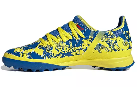 Футбольные бутсы X GHOSTED мужские низкие синие/желтые/красные Adidas