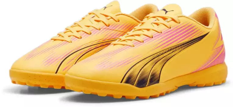 Футбольные кроссовки PUMA "ULTRA PLAY TT", цвет Sun Stream- Puma Black-Sunset Glow