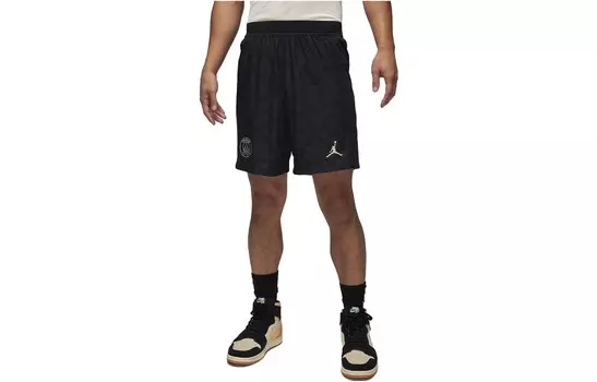 Футбольные шорты Paris Saint-Germain мужские черные Jordan, черный