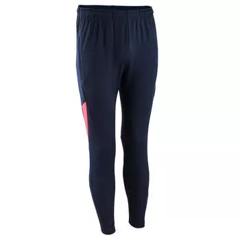 Футбольные брюки для взрослых Kipsta Traxium, темно-синий/желтый