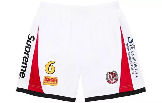 Футбольные шорты унисекс из коллекции осень/зима FW23 Supreme, белый