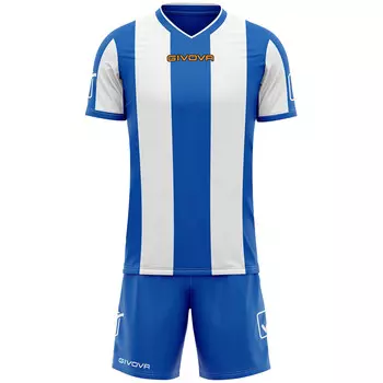 Футбольный комплект Givova с шортами Catalano синий/белый