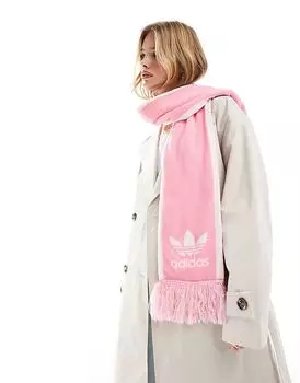 Футбольный шарф нежно-розового цвета adidas Originals
