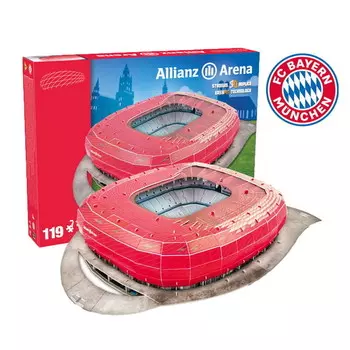 Футбольный стадион АЛЬЯНЦ АРЕНА - Бавария Мюнхен - 3D пазл 119 деталей - модель клуба HABARRI