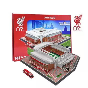 Футбольный стадион ЭНФИЛД - Liverpool FC - 3D пазл 141 деталь - модель клуба HABARRI