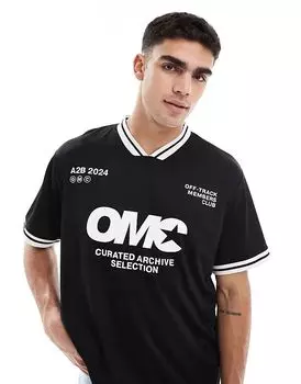 Футбольный топ черного цвета Jack & Jones