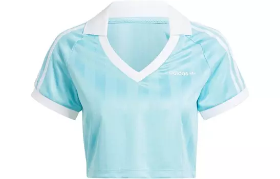 Футбольный укороченный топ «Светло-аквамариновый» Adidas Originals