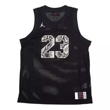 Футболка 11 змеиная кожа змеиный узор сетчатый трикотаж Air Jordan, черный