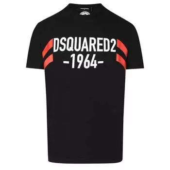 Футболка 1964 года с логотипом Dsquared2, черный