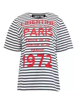 Футболка 1972 Paris в полоску Libertine, белый