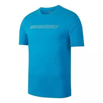 Футболка 23 Engineered Dri Fit быстросохнущие повседневные спортивные с коротким рукавом Air Jordan, синий