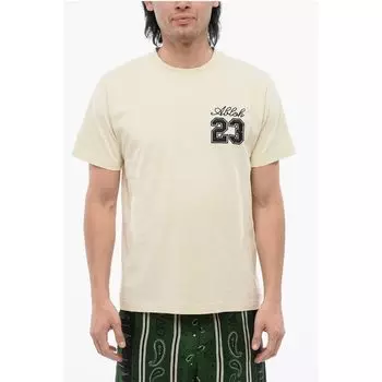 Футболка 23 с вышивкой и зауженным кроем Off-White, Beige