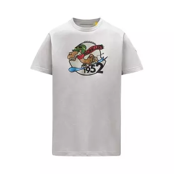 Футболка 2 Moncler Snowboard Camel Motif T-Shirt 'Iridescent White', белый