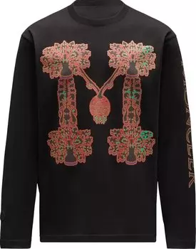 Футболка 2 Moncler Typography Motif T-Shirt 'Black', черный