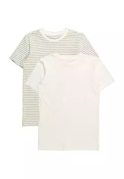 Футболка, 2 пары, хлопок, детская Manguun, цвет Snow White Deser