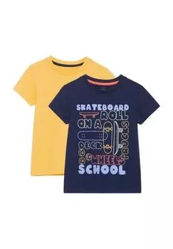 Футболка, 2 пары, круглый вырез, детская Manguun, цвет Sunset Navy