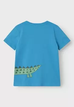 Футболка 2ER-SET STYLISCHES KURZARM RUNDHALS Name it, пестрый темно-синий