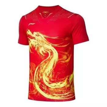 Футболка 32-я токийская олимпиада настольный теннис майка Li-Ning, красный
