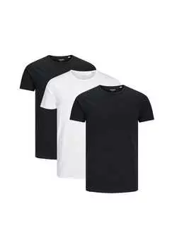 Футболка 3 шт. в упаковке базовая Jack & Jones, черный
