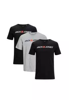 Футболка 3 шт. в упаковке базовая Jack & Jones, мультиколор