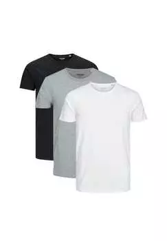 Футболка 3 шт. в упаковке базовая Jack & Jones, мультиколор