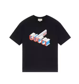 Футболка 3d 1921 print t-shirt 'black' Gucci, черный
